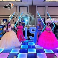 Plancher de danse lumineux à LED néon magnétique à effet infini en miroir 3D portable à haute brillance pour mariage