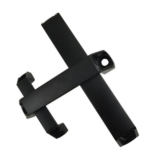 Black Nylon Square Handle L120 Aluminum Alloy Reinforced Industrial Drawer Handle For Ovens Cold Storage Cabinets - Product Image 3