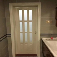Porte accordéon en PVC avec isolation acoustique et écran pliant pour salle de bain et usage extérieur