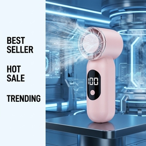 Ventilateur portable mini d'extérieur en gros d'usine, rechargeable par USB, avec veilleuse, ventilateur à main pas cher, ventilateur à main rechargeable pour hôtel - Product Image 2