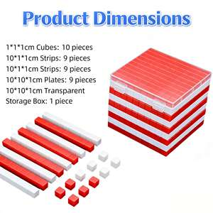 Aides pédagogiques en mathématiques pour l'école primaire, blocs de construction multi-niveaux, cubes de blocs multi-couches, adaptés aux élèves de 7 à 14 ans - Product Image 4
