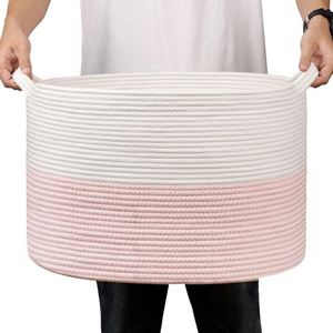 <strong>Corner</strong> Laundry <strong>Basket</strong> With Lid Wicker <strong>Baskets</strong> Decoration Mini Beach Best Hampers for Couples Seagrass and Cotton - Product Image 2