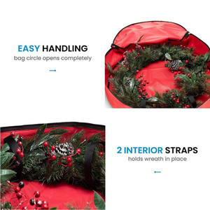 Caja de Almacenamiento Navideña Impermeable y a Prueba de Polvo, Bolsa Redonda para Campanas, Guirnaldas y Regalos - Product Image 3