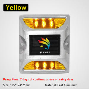 एल्यूमिनियम सौर रोड स्टड लाइट आउटडोर वाटरप्रूफ एलईडी रोड दो तरफा चेतावनी लाइट रिफ्लेक्टिव कास्ट एल्यूमीनियम 6 सौर रोड स्टड - Product Image 4