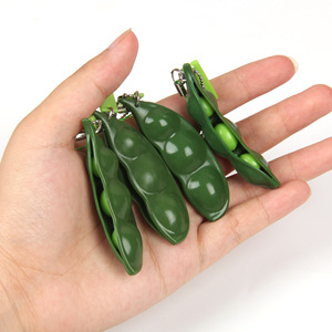 Juguete Antiestrés de Edamame con Cara Divertida, Llavero de Vaina de Guisante, Regalo Sensorial para Aliviar la Ansiedad - Product Image 3