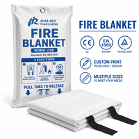 Couverture de sécurité incendie en gros pour la maison et la cuisine, couverture d'urgence en fibre de verre résistante à la chaleur avec languettes de dégagement rapide