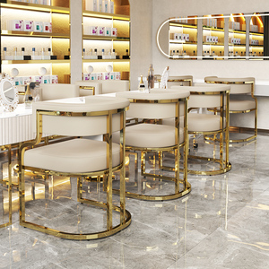 Silla de Comedor de Lujo, Silla de Sofá Mahjong para Oficina de Ventas de Hotel, Salón de Belleza, Silla de Maquillaje para Clientes de Salón de Uñas - Product Image 4