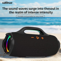Haut-parleur Bluetooth Kasinuo 80W en promotion avec USB, AUX, lumière RGB, super basses, poignée portable, étanche, pour camping en extérieur