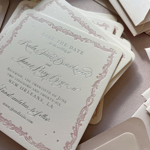 Tùy Chỉnh 600G Thẻ In Ấn Debossed Và Emboss Cao Cấp Sang Trọng Sáng Tạo Thiệp Mời Đám Cưới - Product Image 4