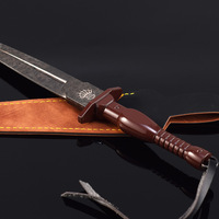 Arme froide 22cm damas acier motif assaut poignard tout métal artisanat Collection jouet épée modèle pour Cosplay et jouer