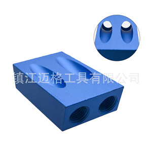 Blue Woodworking Angled Hole Locator 15 Degree Aluminum Alloy With F Clamp High Accuracy Positioner For Home Decoration - Product Image 3