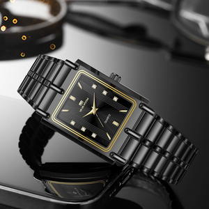 Montre à quartz carrée pour homme, acier inoxydable, étanche, classique, mode business, montre-bracelet - Product Image 5