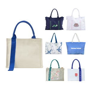 Gahumi Custom New Design Luxury Canvas Tote <b>Bag</b> Eco-friendly <b>Foldable</b> Cotton Shoulder Strap with Stylish Cartoon Pattern - Product Image 1