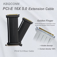Câble Riser PCIe 5.0 X16 12V 36W Gen5 pour Carte Graphique, Fil d'Extension en Cuivre TPE avec Contacts Plaqués Or, Blindage EMI, Montage GPU