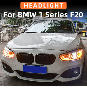 Fari Anteriori LED MJ Wholesale per <span class=keywords><strong>BMW</strong></span> Serie 1 <span class=keywords><strong>F20</strong></span> 2015-2018 118i <span class=keywords><strong>120i</strong></span> 125i, Aggiornamento Luci Frontali - Product Image 3