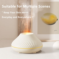 5V USB huile essentielle ultrasons brume fraîche Mini humidificateur 7 couleurs lumière LED Portable bureau flamme arôme diffuseur