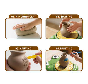 Macchina per Ceramica per Bambini, <span class=keywords><strong>Giocattolo</strong></span> Educativo Creativo a Forma di Animale in Argilla, Set per Bambini dai 2 ai 12 Anni, Senza Batterie - Product Image 4