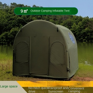 Tente gonflable imperméable entièrement automatique quatre saisons 3-4 <span class=keywords><strong>personnes</strong></span> épaissie Oxford <span class=keywords><strong>Camping</strong></span> nuit équipement crête cabane - Product Image 2