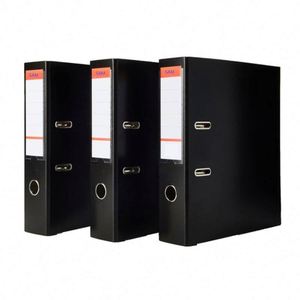 Hot Sale Black Project Folders Lever Arch File Folder A4 Plastic <b>Paper</b> Organizer Binder Wallet with Clip and Finger Grip Hole - Product Image 1