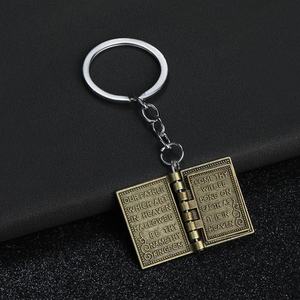 Pendentif vintage en forme de croix, Bible sacrée, pour hommes et femmes, lettre d'amour éternel, mini porte-clés Bible en argent thaïlandais DIY - Product Image 5
