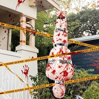 Nouvelles décorations d'Halloween en plastique, faux corps, ornements suspendus pour l'extérieur, ambiance de maison hantée, scène de salle d'évasion