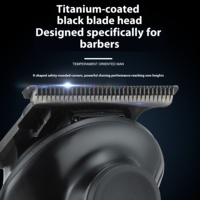 Nouvelle tondeuse à cheveux électrique professionnelle pour hommes, tondeuse à gravure, étanche IPX6, écran LED intelligent, double vitesse, kit noir