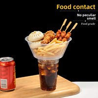 Gobelets en plastique PP jetables à paroi simple, très populaires, pour thé au lait, hot pot, petits pains frits, cola, fruits fumés, 98mm/90mm