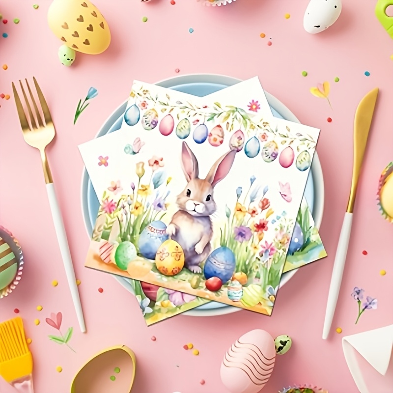 Serviettes style lapin