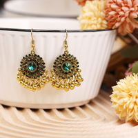 Vintage Indische Jhumka Ohrringe Set Bollywood Traditionelle Brautperlen Quasten Hängeohrringe Zigeuner Ethnischer Schmuck für Frauen