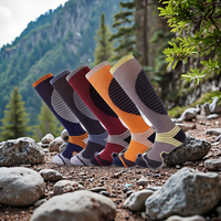 Chaussettes de sport à compression haute, en coton BCI et polyester, avec logo personnalisé, antidérapantes, pour la course à pied, la randonnée et le cyclisme