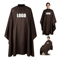 Cape de Salon Personnalisée de Haute Qualité Marron Vert Foncé pour Barbier Coiffeur – Robe de Coiffure Résistante à l'Eau pour Clients