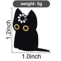 Broches en émail à motif de chat noir 'Void Spinning Loading', style dessin animé, mignonnes, en forme d'animal, badges pour sac à dos et revers, bijoux amusants, cadeau pour amis