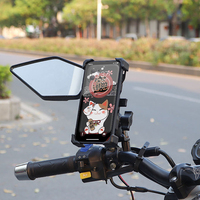 Support de téléphone pour moto avec chargeur sans fil et chargeur USB QC3.0