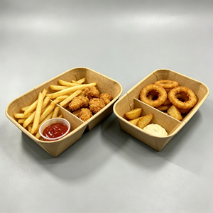 Bulk Order Disposable Kraft <b>Paper</b> <b>Bowl</b> Rectangular Food Container Takeaway Box With Lid Custom Logo Factory - Product Image 6