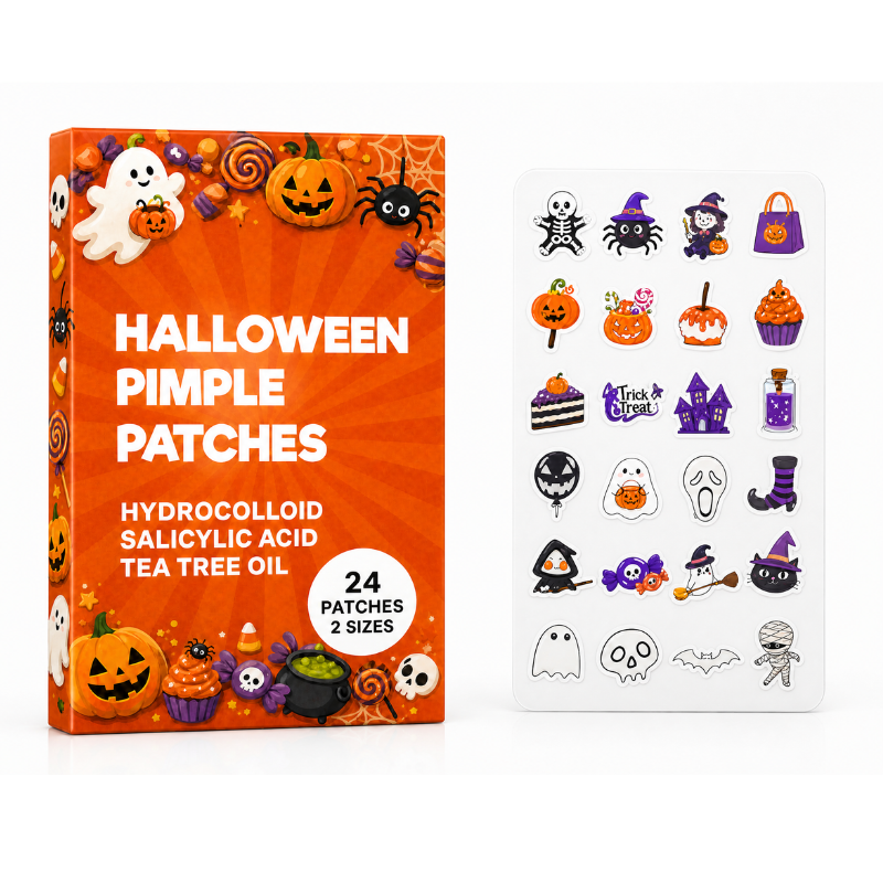 Custom Hydrocolloid Acne Pimple Patch Tea Tree Oil All Sizes Halloween ...