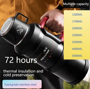 316 acier inoxydable cuivre plaqué grande capacité Sports de plein air voyage Camping alpinisme Portable thermos isolé sous vide - Product Image 6