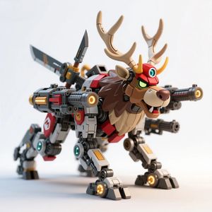 PVC와 플라스틱 수지 재료를 가진 수제 주문 기계 봉제 사슴 크리스마스 만화 장난감 교육 조립 블록 세트 - Product Image 3