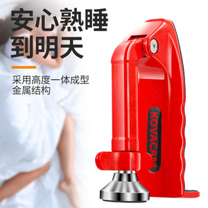 Zhan Hanlai Weishi - Bloqueador de Puerta de Aleación de Zinc Rojo, Montado en el Suelo, Antirrobo, Dispositivo de Seguridad - Product Image 4