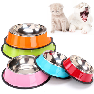 Mangkuk Makan Hewan Peliharaan Ramah Lingkungan, Ukuran Besar, Stainless Steel, Tahan Air, Ringan, Portabel, Model Cantik untuk Anjing dan Kucing - Product Image 2