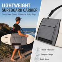 Sac de transport rembourré personnalisé pour planche de surf avec surface extérieure réfléchissante pour le transport sur la plage