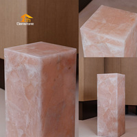 Colonne rectangulaire en cristal de quartz rose naturel personnalisé pour la décoration du salon