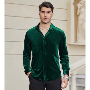 เสื้อกำมะหยี่แขนยาวสำหรับผู้ชายผ้าระบายอากาศได้ดีมีกระดุมลำลองสำหรับสวมใส่ในชีวิตประจำวัน - Product Image 3