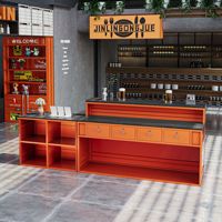 Comptoir de bar et table de réception créatifs de style industriel moderne, très demandés en 2026, mobilier commercial pour magasins, gymnases, parcs d'attractions et hôtels