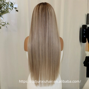 Extensiones de Cabello Humano Remy 100% Gris Premium 13*4 HD Lace Pre-Plucked con Nudos Decolorados <span class=keywords><strong>para</strong></span> Cobertura de Cabello Gris Largo y Liso - Product Image 5