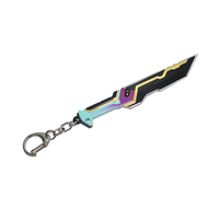 Nouveauté : Porte-clés modèle de jeu en alliage de zinc, couteau Glitchpop Valorants de 12 cm pour cosplay