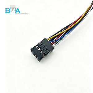 RJ45 转 2.54mm 8 针端子电缆 UL2464 26AWG 1m 黑色 PVC 带热缩管，适用于网络通信和控制设备 - Product Image 3