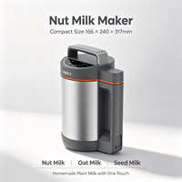 Blender multifonctionnel entièrement automatique pour usage domestique, fabricant de lait végétal sans pré-imprégnation, lait en 2 minutes, grande capacité de 1,6 L