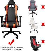Housse de chaise personnalisable en soie spandex, housse de chaise ergonomique, housse de chaise de jeu d'ordinateur pour la protection contre les rayures du chat