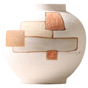 <span class=keywords><strong>Vase</strong></span> en céramique moderne minimaliste fait main 2024, <span class=keywords><strong>blanc</strong></span> simple avec rayures, <span class=keywords><strong>pour</strong></span> décoration de salon, hôtel, mariage, herbe de la <span class=keywords><strong>pampa</strong></span> - Product Image 5