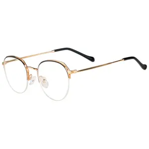 9544 Wenzhou supplier all match glasses half rim round eyeglasses